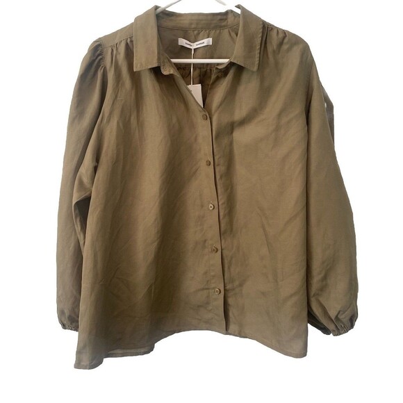 Samsoe Mejsa Shirt Size Large Covert Green NWT - Picture 3 of 11